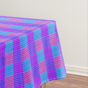 Toalha De Mesa Design De Tartan, Verificado A Cor Rosa Púrpura E 