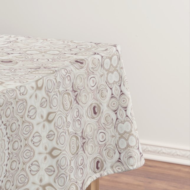 Toalha De Mesa Design do padrão Beige e Taupe Mandala (Posição Original)