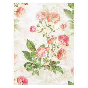 Toalha De Mesa Design Floral Rosa, Vitoriano Simples 