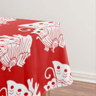 Toalha De Mesa Design Kamon Japonês de Borboleta Asiática