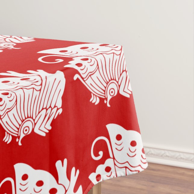 Toalha De Mesa Design Kamon Japonês de Borboleta Asiática (Posição Original)