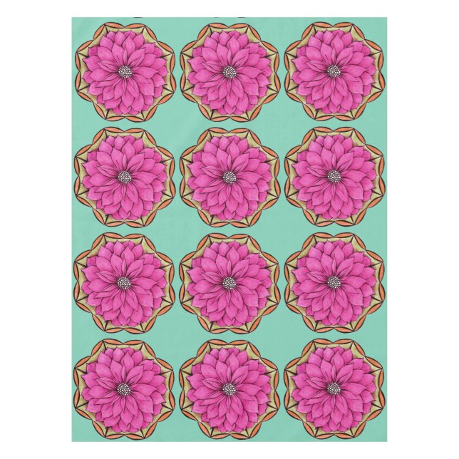 Toalha De Mesa Design MAGENTA da POINSÉTIA (Frente)