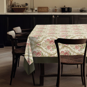 Toalha De Mesa Destaque inicial clássico do eterno Floral Damask