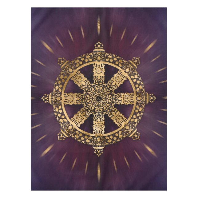Toalha De Mesa Dharma Wheel - Dharmachakra (Frente)