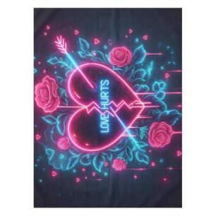 Toalha De Mesa Dia de os namorados Ama Machuca Neon Heart