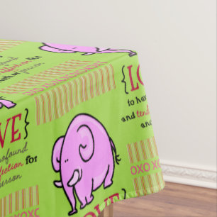 Toalha De Mesa Dia de os namorados de Tablecloth Amor com Elefant