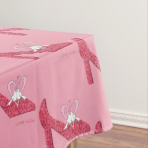 Toalha De Mesa Dia de os namorados Rosa Calçado Tablecloth Amor A