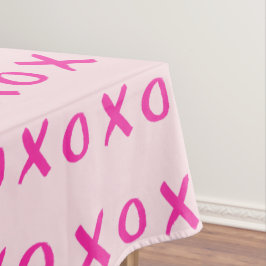 Toalha De Mesa Dia de os namorados rosa XOXO