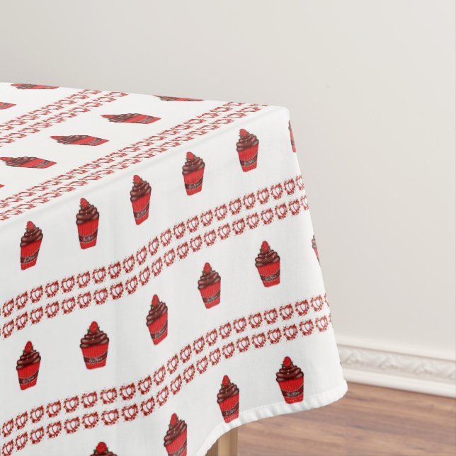 Toalha De Mesa Dia de os namorados Tablecloth Cupcake (Posição Original)
