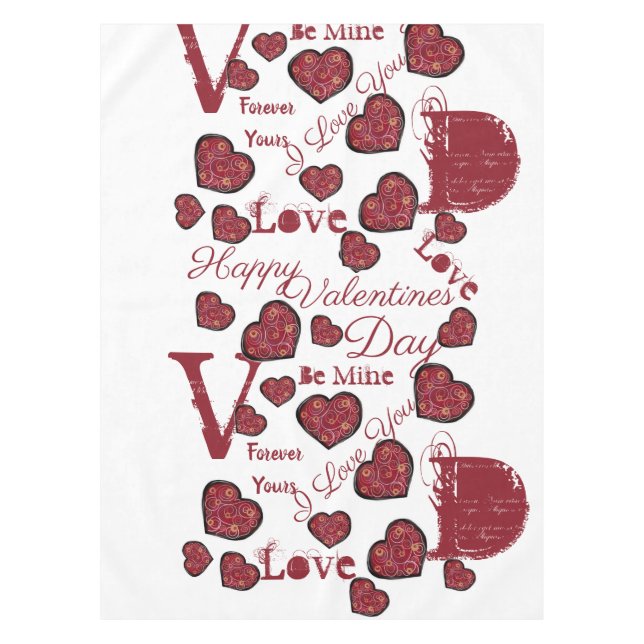 TOALHA DE MESA DIA DOS NAMORADOS (Frente)