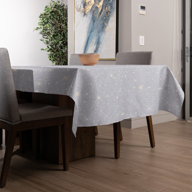 Toalha De Mesa Diamante Branca de Espumantes de Textura Luminosa (Criador carregado)