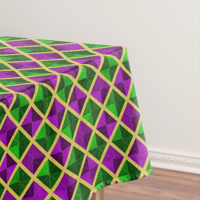 Toalha De Mesa Diamante de Mardi Gras (Posição Original)