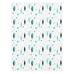 Toalha De Mesa Diamantes retros de turquesa & Tablecloth de