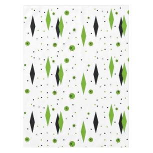 Toalha De Mesa Diamantes verdes retros & Tablecloth de Starbursts