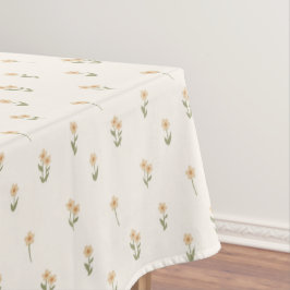 Toalha De Mesa Ditsy Floral Cottagecore Boho Wildflower Beige