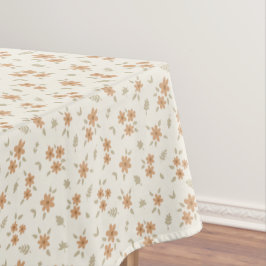 Toalha De Mesa Ditsy Floral Cottagecore Boho Wildflower Beige