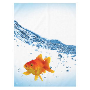Toalha De Mesa Diversão Única de Peixe Goldfish Água de boliche