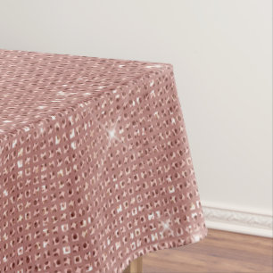 Toalha De Mesa Dividir Cor-de-rosa brilhante com brilho Dourado R