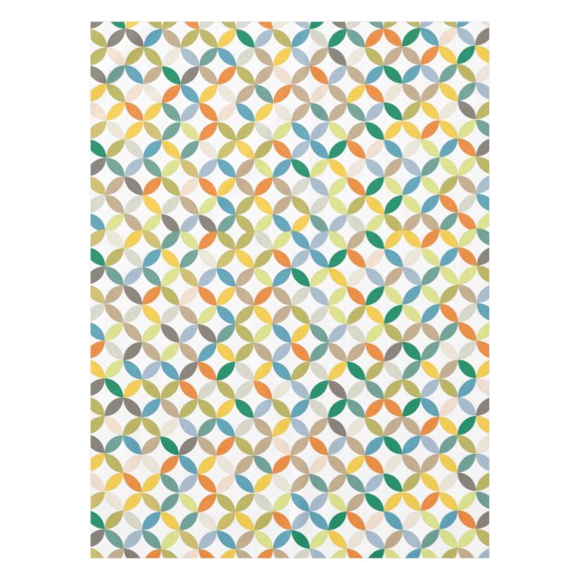 Toalha De Mesa Divisões de repetição do círculo de Tablecloth (Frente)