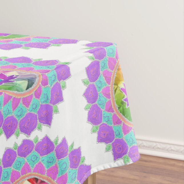 Toalha De Mesa Diwali glitter lotus rangoli (Posição Original)