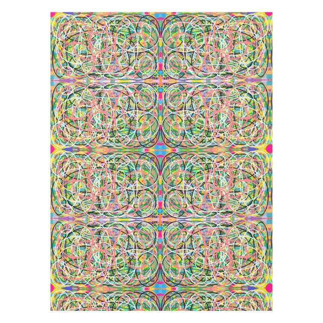 Toalha De Mesa Dizzy Lizzy Hula Hoop pastel shades design (Frente)