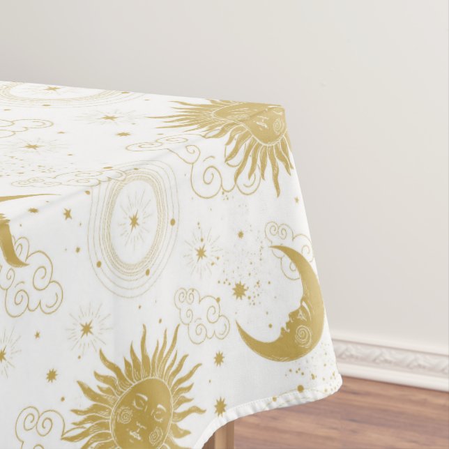 Toalha de Mesa Dourada Celestial (Posição Original)
