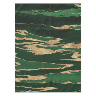 Toalha De Mesa Dourada pintura de Abstrato de mármore verde