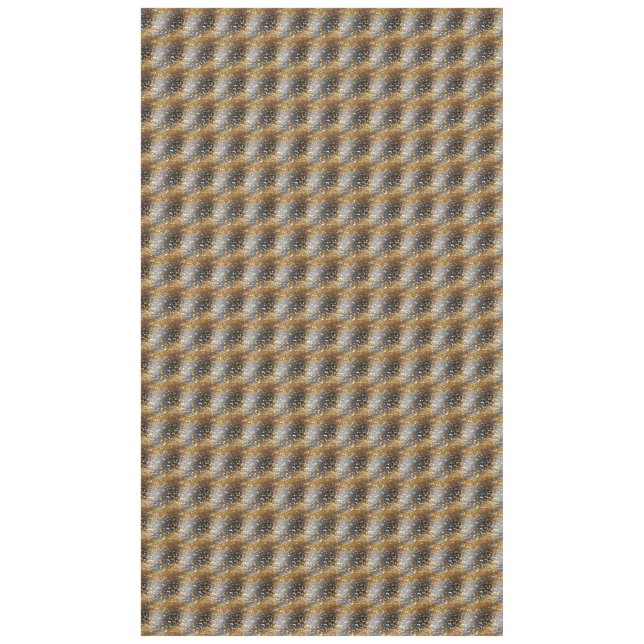 Toalha De Mesa Dourado e prateado com decoração rápida (Frente)