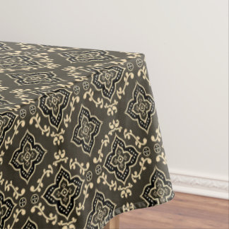 Toalha De Mesa Dourado n Padrão Geométrico Castanho / Impressão i