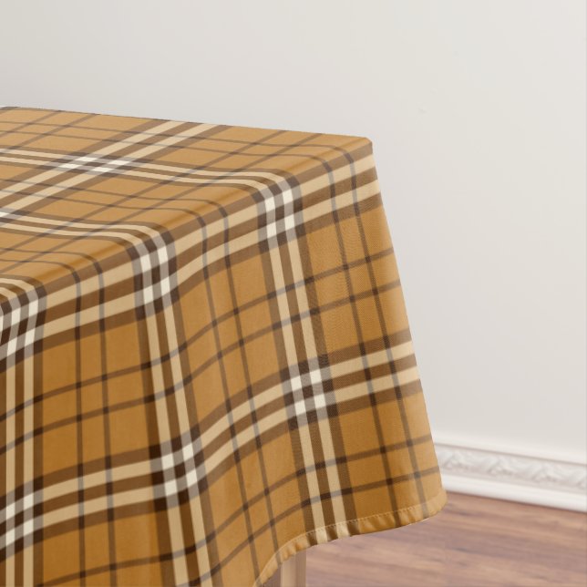 Toalha De Mesa Dourado Tartan Tablecloth (Posição Original)