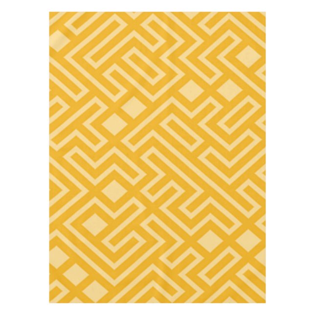 Toalha De Mesa Dourado tecido geométrico de Mesa do Maze (Frente)