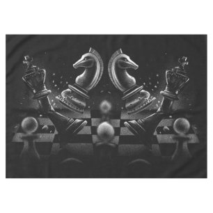Toalha De Mesa Dramático Xadrez Monochrom