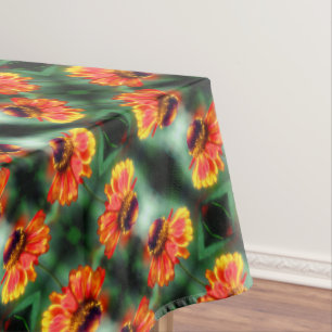 Toalha De Mesa Dreamy Zinnia Flower Abstrato Art Pattern