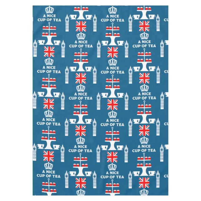 Toalha De Mesa Drinkers Clássicos de Chá Britânicos (Frente)