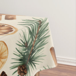 Toalha De Mesa Dry Oranges Cinnamon Sticks Fir Branches