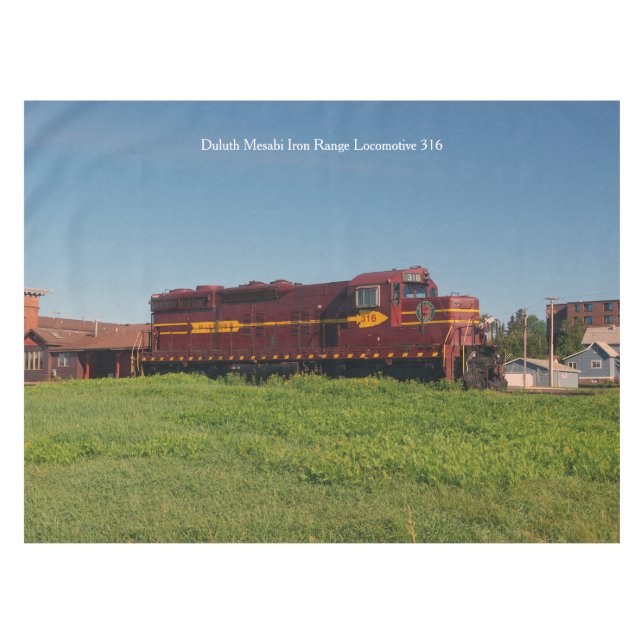 Toalha De Mesa Duluth Mesabi Iron Range Locomotive 316 Tablecloth (Frente (Horizontal))