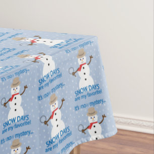 Toalha De Mesa É um Mistério de Neve Detetive Boneco de Neve