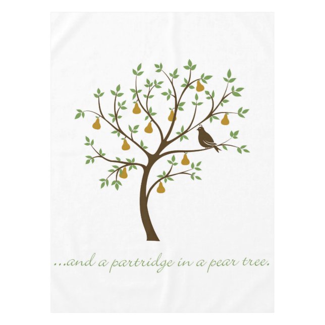 Toalha De Mesa E um perdiz numa árvore (Frente)