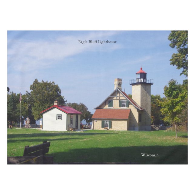 Toalha De Mesa Eagle Bluff Lighthouse tablecloth (Frente (Horizontal))