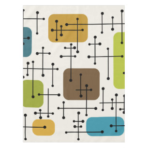 Toalha De Mesa Eames Era Art Crosshairs de 1950