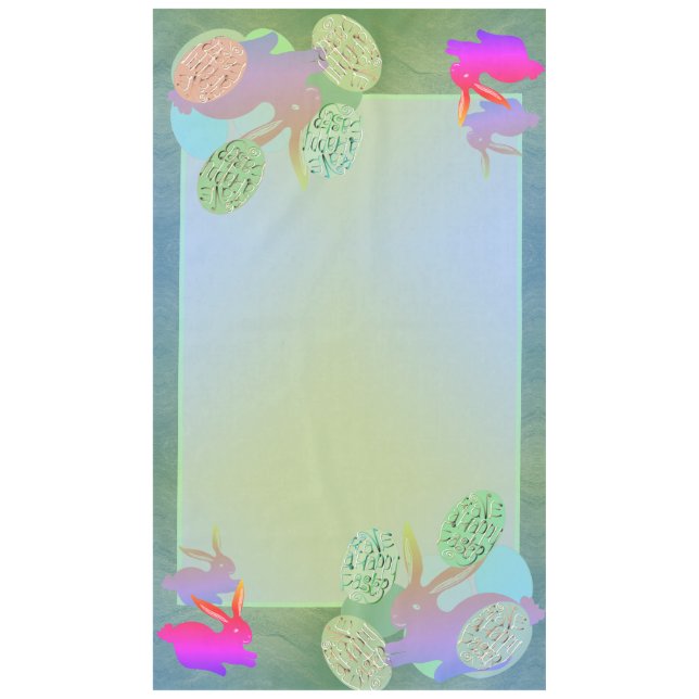 Toalha De Mesa Easter Bunny & Eggs Tablecloth (Frente)