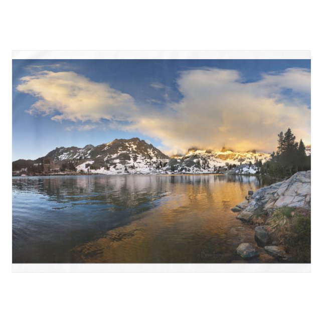 Toalha De Mesa Ediza Lake Sunset - Serra Nevada (Frente (Horizontal))