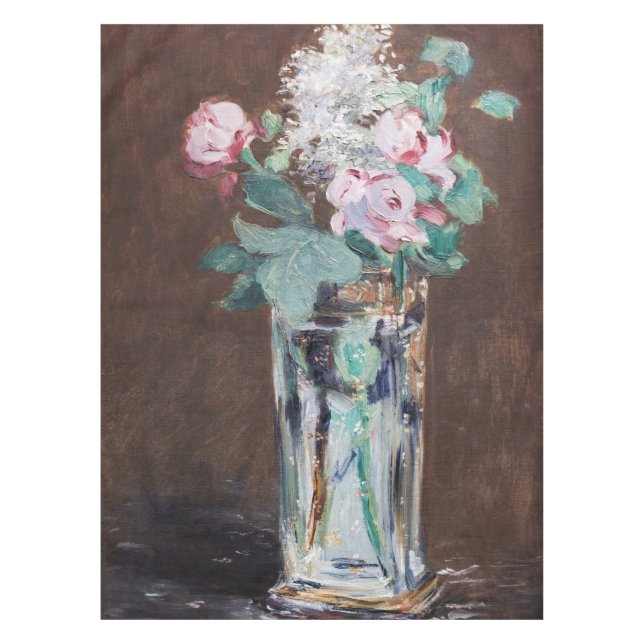 Toalha De Mesa Edouard Manet - Flores num Vaso Cristal (Frente)