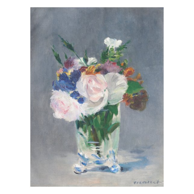 Toalha De Mesa Edouard Manet - Flores num Vaso Cristal (Frente)