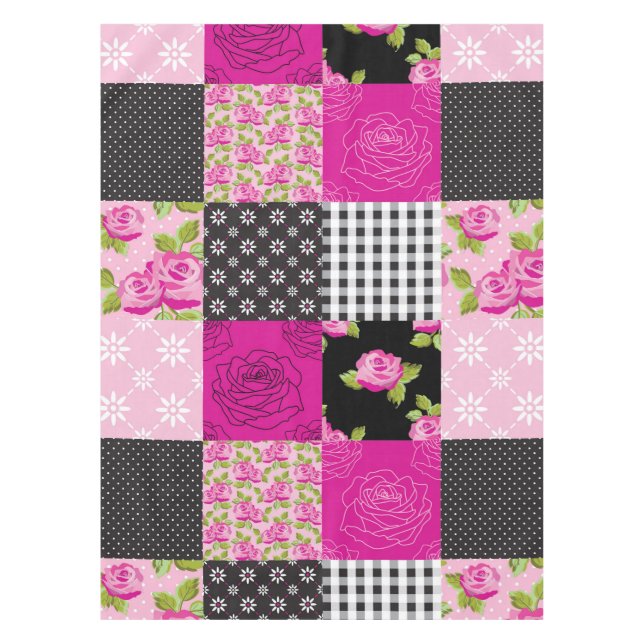 Toalha De Mesa Edredão de retalhos bonita do país (Frente)