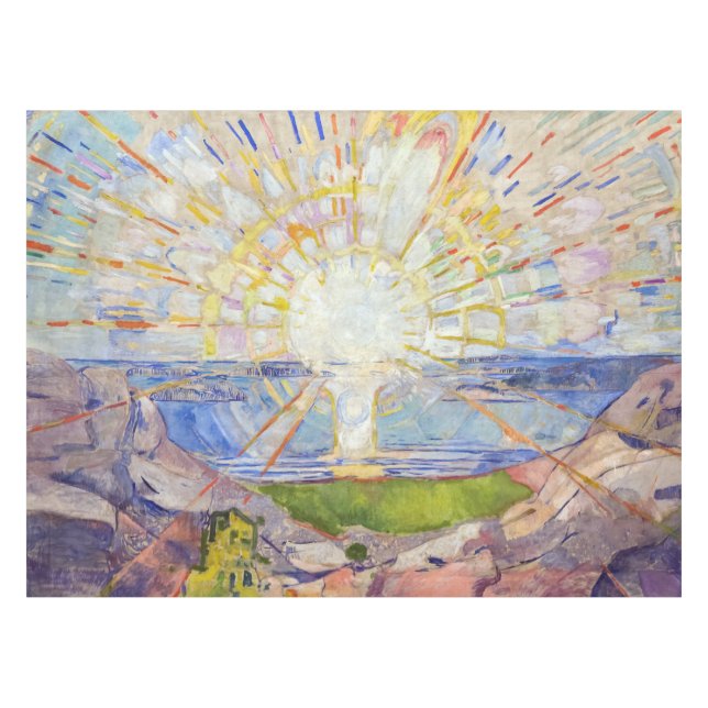 Toalha De Mesa Edvard Munch - O Sol 1911 (Frente (Horizontal))