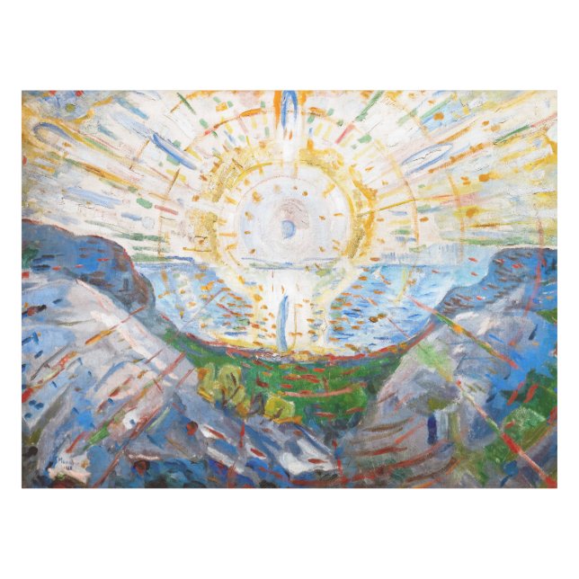 Toalha De Mesa Edvard Munch - O Sol 1912 (Frente (Horizontal))