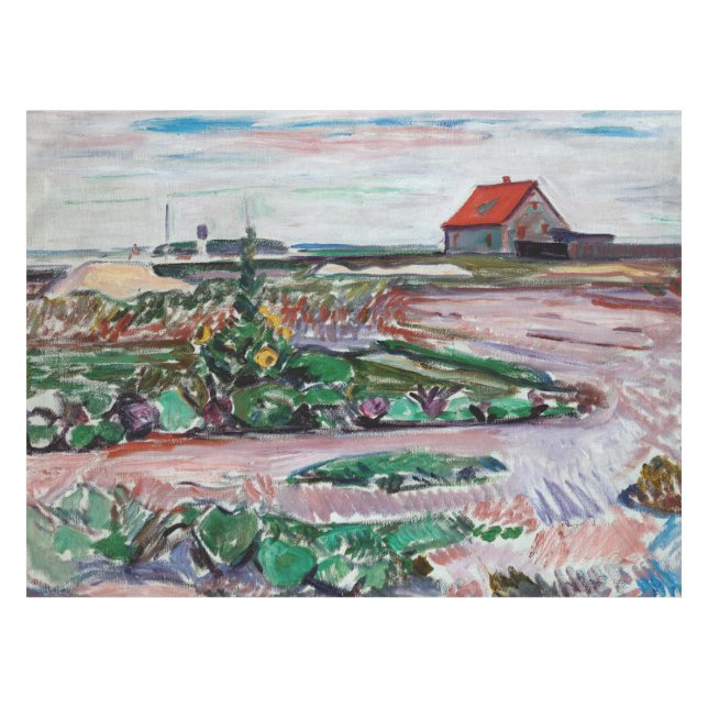 Toalha De Mesa Edvard Munch - Seashore. Paisagem perto de Lubeck (Frente (Horizontal))