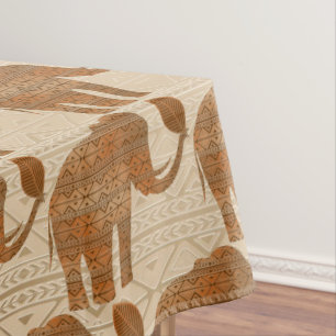 Toalha De Mesa Elefante - Design de Arte Tribal