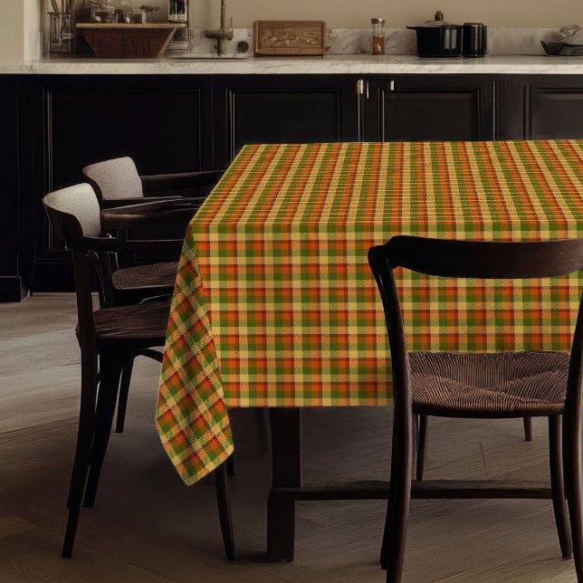 Toalha De Mesa Elegant Autumn Tartan Tablecloth Fall Farmhouse (Elegant Autumn Tartan Tablecloth Fall Farmhouse)
